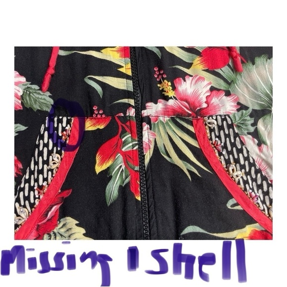 Vintage Vanity Floral Beaded Shell
Jacket Zip L - Picture 8 of 9